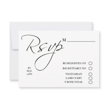 Elegant Photo Wedding RSVP Card