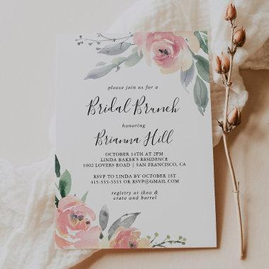 Elegant Pink Blush Bridal Brunch Bridal Shower Invitations