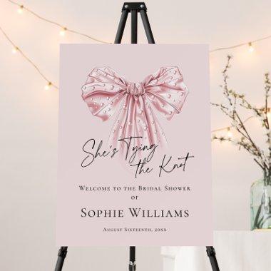 Elegant Pink Blush Hand Drawn Bow  Foam Board