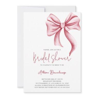 Elegant Pink Bow Girly  Party