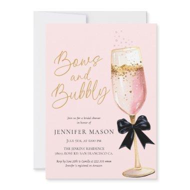 Elegant Pink Bows and Bubbly