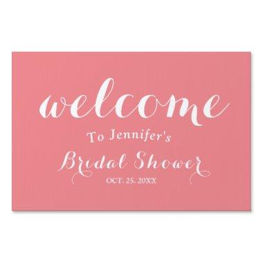 Elegant pink bridal shower sign