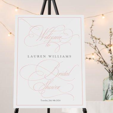 Elegant Pink Calligraphy  Welcome Foam Board