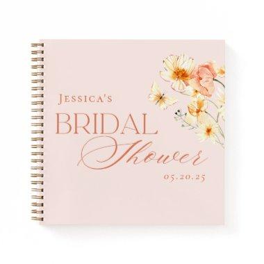 Elegant Pink Citrus Floral  Guest Notebook
