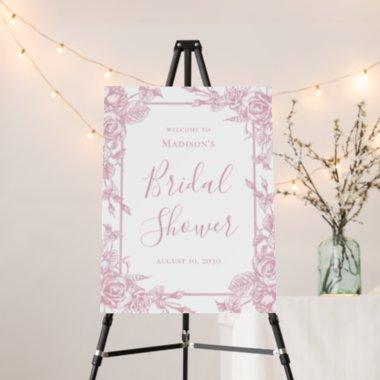 Elegant Pink Floral Bridal Shower Foam Board