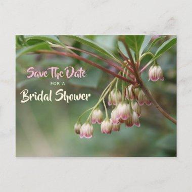 Elegant Pink Floral Bridal Shower Save The Date Announcement PostInvitations