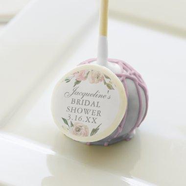 Elegant Pink Floral Personalized  Cake Pops