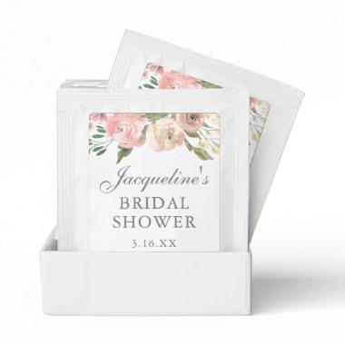 Elegant Pink Floral Personalized  Tea Bag Drink Mix