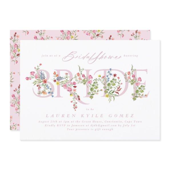 elegant pink floral spring BRIDE