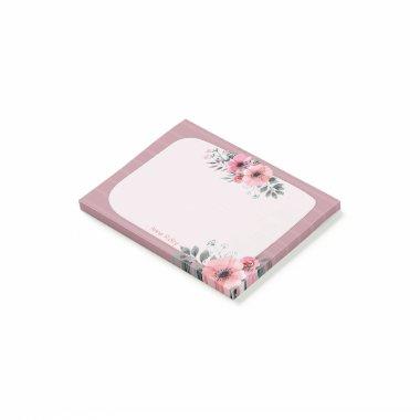 Elegant Pink lovely Watercolor Floral Post-it-Note Post-it Notes