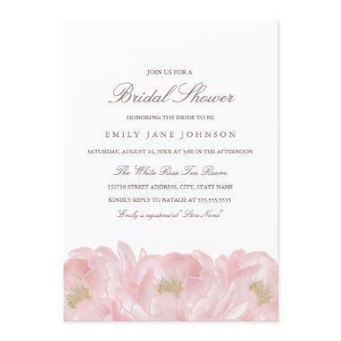 Elegant Pink Peony Bridal Shower Invitations