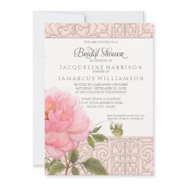 Elegant Pink Peony Floral w Greenery