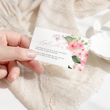 Elegant Pink Sakura Flowers Display Shower Enclosure Invitations