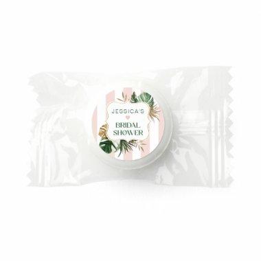 Elegant Pink stripes tropical girly  Life Saver® Mints