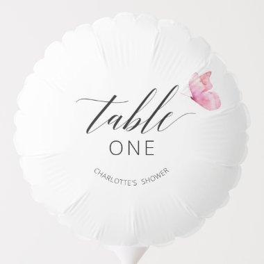 Elegant Pink Table Number Balloon