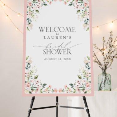 Elegant Pink Watercolor Bridal Shower Welcome Foam Board