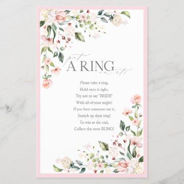 Elegant Pink Watercolor Floral Bridal Shower Game
