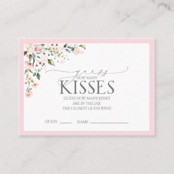Elegant Pink Watercolor Floral Bridal Shower Game Enclosure Invitations