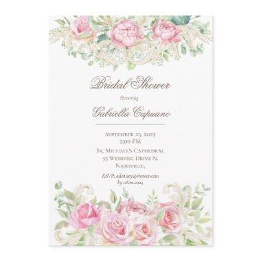 Elegant Pink Watercolor Roses