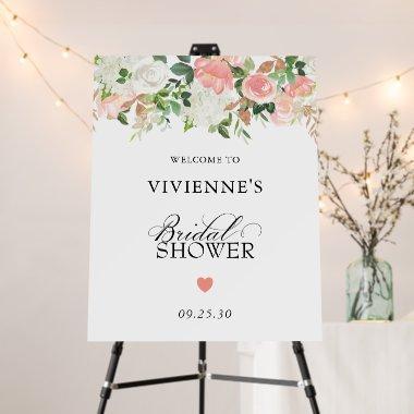 Elegant Pink White Floral  Foam Board