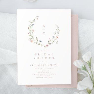 Elegant Pink Wildflower Rustic Boho