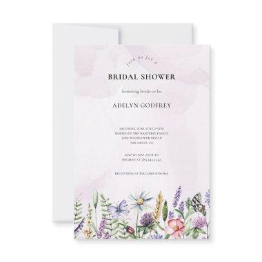 Elegant Pink Wildflower Rustic Boho