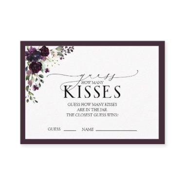 Elegant Plum Purple Watercolor Bridal Shower Game Enclosure Invitations