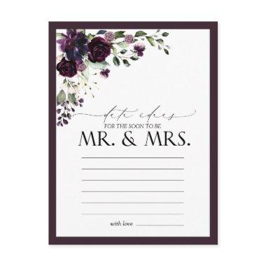 Elegant Plum Purple Watercolor Date Ideas PostInvitations