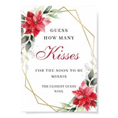 Elegant Poinsettia Guess How Many  Po Poster