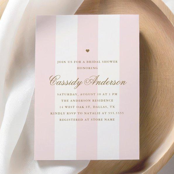 Elegant Preppy Modern Pink Stripe