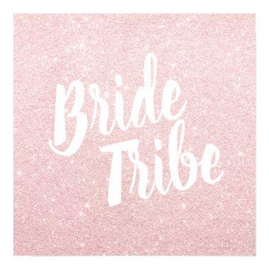 Elegant pretty chick rose gold glitter bride tribe poster