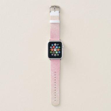 Elegant pretty girly gradient rose gold glitter apple watch band