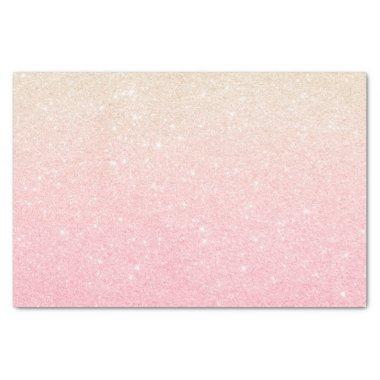 Elegant pretty girly gradient rose gold glitter tissue paper