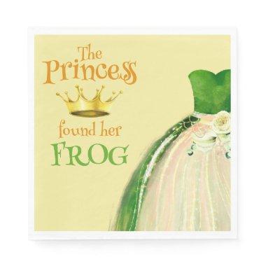 Elegant Princess Frog Bridal Shower Thank you Napkins