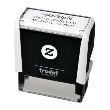 Elegant Professional Script Return Address Self-inking Stamp