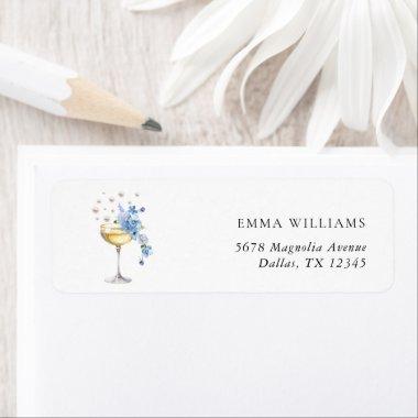 Elegant Prosecco  Return Address Label