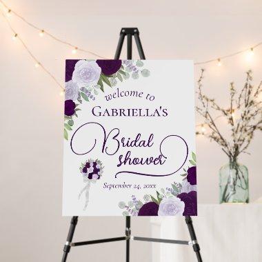 Elegant Purple Boho Roses  Welcome Foam Board