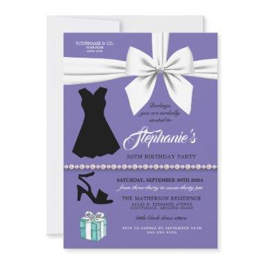 Elegant Purple Fashion Tiffany Birthday