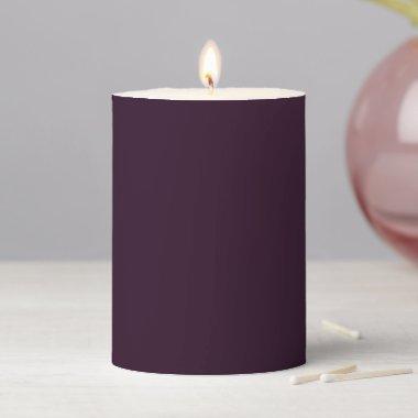 Elegant purple pillar candle