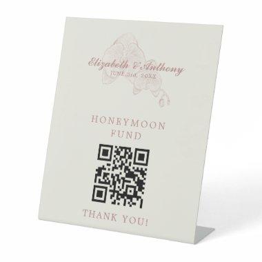 Elegant QR Code Honeymoon Fund Wedding Sign