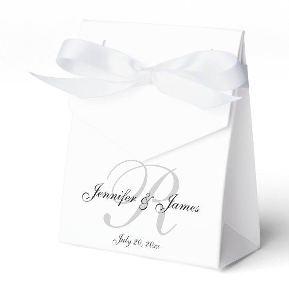 Elegant R Monogram | Wedding Favor Boxes