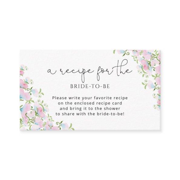 Elegant Recipe for the Bride-To-Be Enclosure