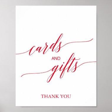 Elegant Red Calligraphy Invitations and Gifts Sign