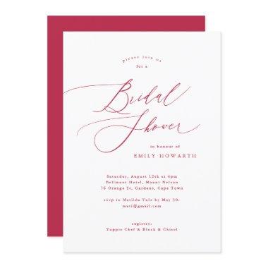 Elegant Red Magenta Calligraphy