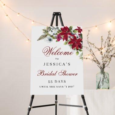 Elegant Red Poinsettia  Welcome Foam Board