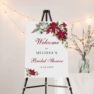 Elegant Red Poinsettia  Welcome Foam Board