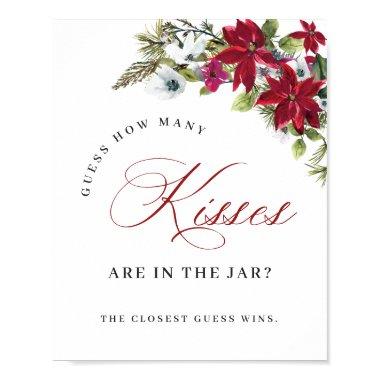 Elegant Red Poinsettia Christmas  Poster