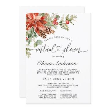Elegant Red Poinsettia Virtual