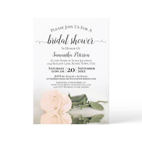 Elegant Reflecting Sepia Peach Rose