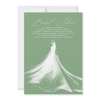 Elegant Romantic Modern Sage Green